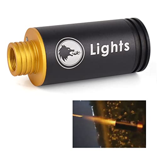 zlangsports Feuerzeug, leuchtet im Dunkeln, für 14 mm CCW/10 mm CW-Gewinde, M14 CCW-Gewinde auf M11 CW-Gewinde (Gold) von zlangsports