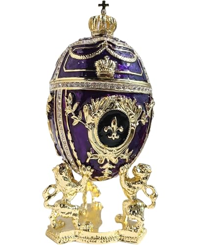 zltSunshine Emaille Big Lion Osterei Figur Schmuckschatulle Krone Ei Schmuckbehälter Ornament für Muttertag Vatertag Geschenk zltSunshine Emaille Big Lion Osterei Figur Schmuckschatulle Krone Ei Schmuckbehälter Ornament für Muttertag Vatertag Geschenk von zltSunshine