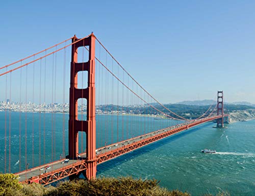 BAU der Golden Gate Bridge 1000 Teile in hochwertiger Pappschachtel Puzzleteile in wiederverschließbarem Beutel 26x38CM von znwrr