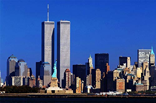 znwrr DIY 5D Diamantmalerei, World Trade Center New York Strass-Stickbilder, Bilder Basteln für Heimtextilien, 50x60cm von znwrr