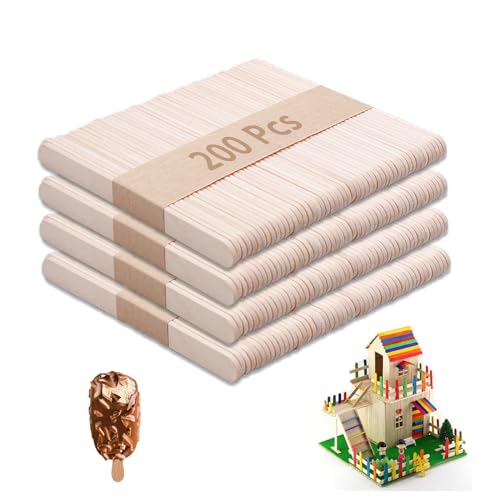 zoerbufan 200 Stück Holzstäbchen, Eisstiele Holz, Eis selber machen, Holzspachtel zum Basteln und Holz Eisstiele, Kinder, DIY, 114 mm x 10 mm x 2 mm zoerbufan 200 Stück Holzstäbchen, Eisstiele Holz, Eis selber machen, Holzspachtel zum Basteln und Holz Eisstiele, Kinder, DIY, 114 mm x 10 mm x 2 mm von zoerbufan