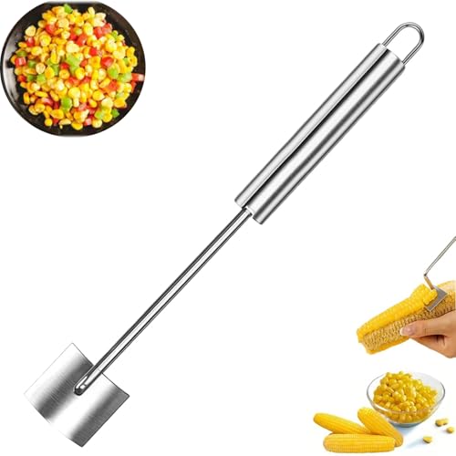 Fast Corn Cob Stripper Tool Ergonomic Long Handle Corn On the Cob Stripper Tool Stainless Steel for Women Home Dining Enthusiasts (1pcs) von zoocco