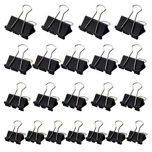 48 Stück Foldback Klammern Schwarz Vielzweckklammern Büroklammern Binder Clip 19/25/32/41mm 48 Stück Foldback Klammern Schwarz Vielzweckklammern Büroklammern Binder Clip 19/25/32/41mm von zoohot