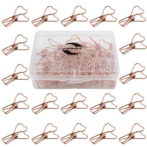 Zoohot 25 Stück Rosegold klammern Papier Metall Clips Büroklammern Vielzweckklammern für Notizen Briefpapier Clip Bürobedarf Zoohot 25 Stück Rosegold klammern Papier Metall Clips Büroklammern Vielzweckklammern für Notizen Briefpapier Clip Bürobedarf von zoohot