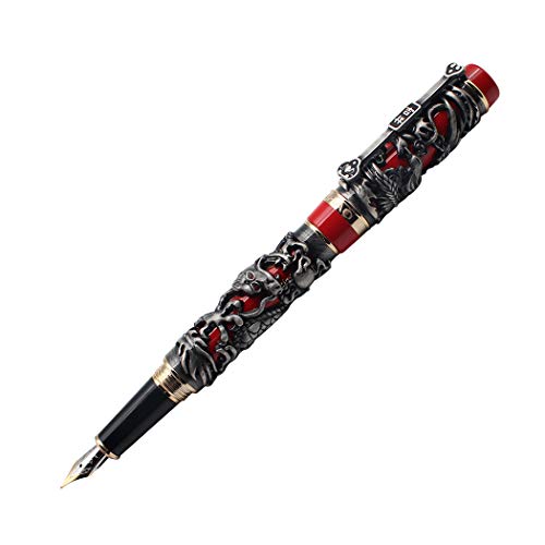 Zoohot 3D Jinhao Drache Füllfederhalter feine Phoenix-Muster Unterschrift Kalligraphie Business-Geschenk-Stifte von zoohot