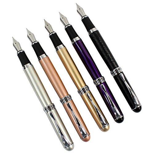 zoohot Jinhao x750 Füllfederhalter-Set, mittlere Feder, 5 Stück von zoohot