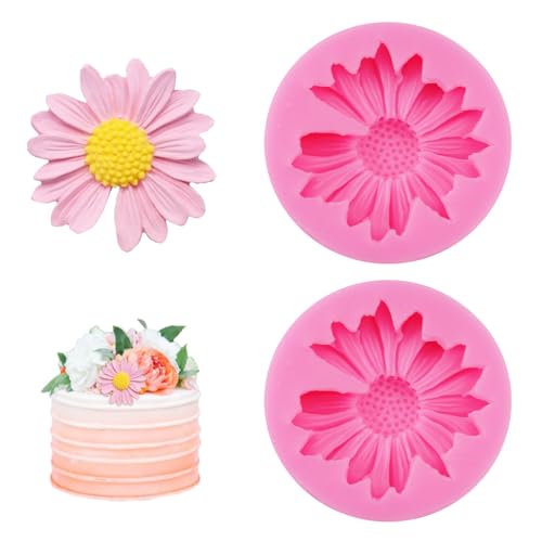 2 Stück Sonnenblume Gänseblümchen Silikonform, Silikonformen Gießformen Blume, 3D Daisy Silicone Kerzenform, Blumen Kerzengießformen, Durchmesser 6.8cm/2.68in, für Duftkerze Seife, DIY Herstellung 2 Stück Sonnenblume Gänseblümchen Silikonform, Silikonformen Gießformen Blume, 3D Daisy Silicone Kerzenform, Blumen Kerzengießformen, Durchmesser 6.8cm/2.68in, für Duftkerze Seife, DIY Herstellung von zorvixal