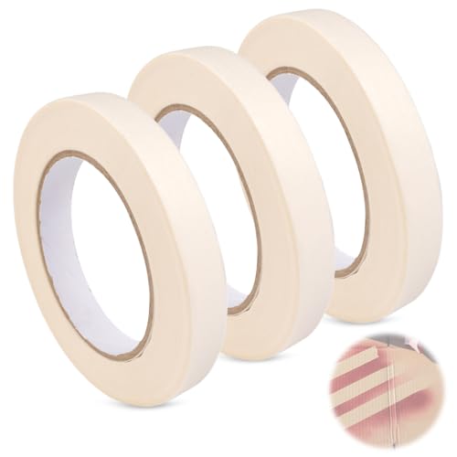 3 Stück Künstlerband Weißes, 1.5cm×50m Painters Tape, Masking Art Tape, Künstler Klebeband, Weiß Abdeckband Abnehmbares, für Zeichnungen, Kunst, Aquarellmalerei, Leinwandrahmen, Basteln, Painting Art von zorvixal