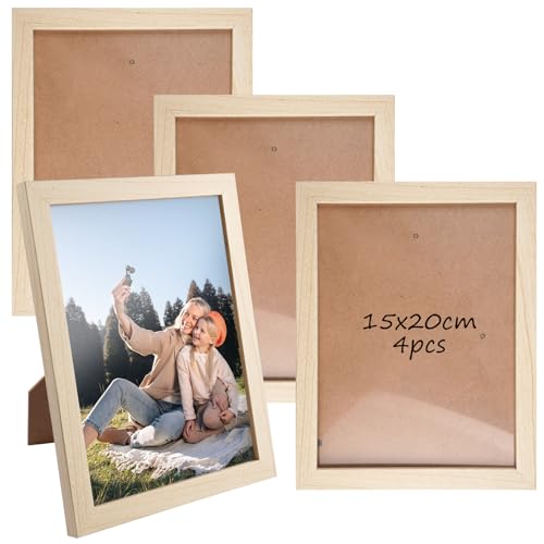 4 Stück Bilderrahmen Holz Rahmen,15x20cm Bilderrahmen Fotorahmen,Eiche Holz bilderrahmen mit Passepartout,Kleine bilderrahmens,Freistehend und zur Wandmontage,zum Aufhängen für Fotos Bilder & Poster 4 Stück Bilderrahmen Holz Rahmen,15x20cm Bilderrahmen Fotorahmen,Eiche Holz bilderrahmen mit Passepartout,Kleine bilderrahmens,Freistehend und zur Wandmontage,zum Aufhängen für Fotos Bilder & Poster von zorvixal