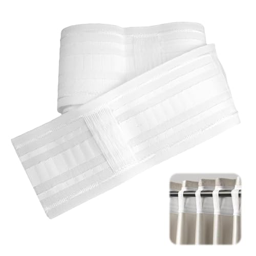 Gardinenband Schlaufenband zum Aufnähen, 30 × 8.5cm Gardinenband Zweireihig mit Faltenabstand, Weiß Reihband Vorhang Faltenband, Vorhang Reihband Band, für Dekoration von Vorhängen und Gardinen Gardinenband Schlaufenband zum Aufnähen, 30 × 8.5cm Gardinenband Zweireihig mit Faltenabstand, Weiß Reihband Vorhang Faltenband, Vorhang Reihband Band, für Dekoration von Vorhängen und Gardinen von zorvixal