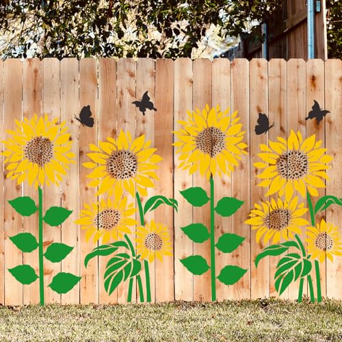 Große Blumenschablonen für Holzzaun, Sonnenblumen-Schablone zum Malen auf Wänden, Möbelstoffen, DIY-Dekoration Große Blumenschablonen für Holzzaun, Sonnenblumen-Schablone zum Malen auf Wänden, Möbelstoffen, DIY-Dekoration von zosylley