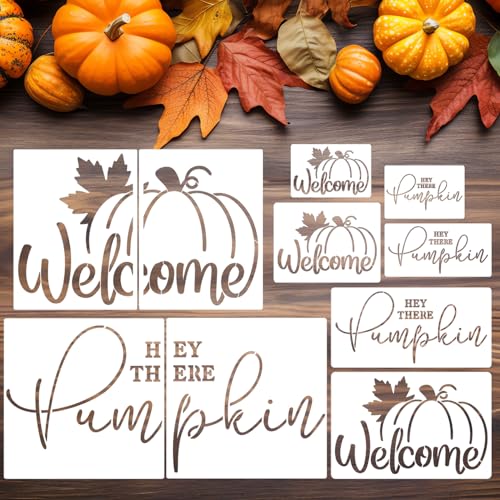 Herbst-Schablonen mit Aufschrift "Welcome Pumpkin Hey There Pumpkin Fall Stencils for Door Mats Wood Sign Fabrics Decor Herbst-Schablonen mit Aufschrift "Welcome Pumpkin Hey There Pumpkin Fall Stencils for Door Mats Wood Sign Fabrics Decor von zosylley