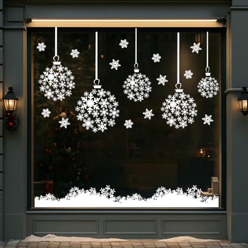 Weihnachtsschablonen für Fenster, Glas, große Weihnachtsschablonen zum Basteln, wiederverwendbare Weihnachts-Schneeflocken-Kugel-Schablone zum Malen auf Holz, Wandstoffen, Dekoration Weihnachtsschablonen für Fenster, Glas, große Weihnachtsschablonen zum Basteln, wiederverwendbare Weihnachts-Schneeflocken-Kugel-Schablone zum Malen auf Holz, Wandstoffen, Dekoration von zosylley
