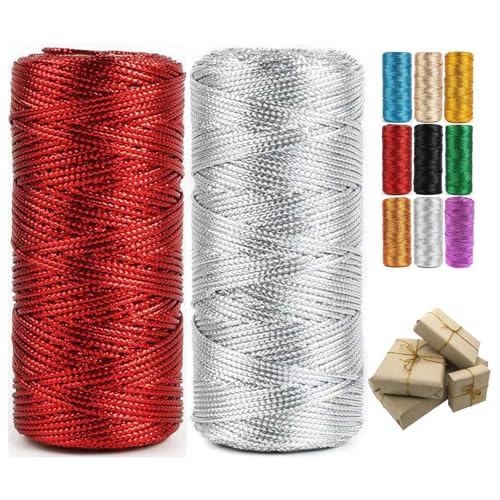 2 Rollen 200m Kordel Gold, Durchmesser 1.5mm,geschenkband Gold,goldenes Band,packschnur,kordelband,zum Handwerk Hochzeit Dekorieren Oder Verpacken (CH) von zoufabaola