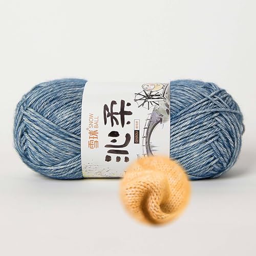 50g/130m Häkelgarn, Handstrickgarn Baumwollgarn 78% Baumwolle/22% Acryl,baumwolle Zum Stricken, Crochet Yarn,für Häkeln Und Kunsthandwerk, Anfänger, Profis (Blau-A) von zoufabaola