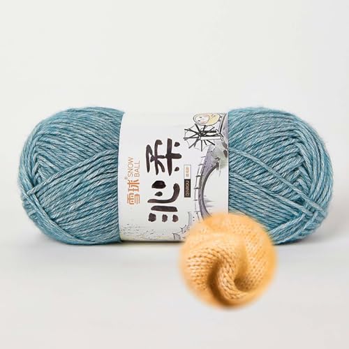 50g/130m Häkelgarn, Handstrickgarn Baumwollgarn 78% Baumwolle/22% Acryl,baumwolle Zum Stricken, Crochet Yarn,für Häkeln Und Kunsthandwerk, Anfänger, Profis (Blau-D) von zoufabaola