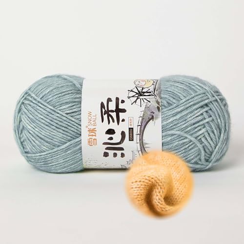 50g/130m Häkelgarn, Handstrickgarn Baumwollgarn 78% Baumwolle/22% Acryl,baumwolle Zum Stricken, Crochet Yarn,für Häkeln Und Kunsthandwerk, Anfänger, Profis (Blau-G) von zoufabaola