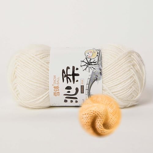 50g/130m Häkelgarn, Handstrickgarn Baumwollgarn 78% Baumwolle/22% Acryl,baumwolle Zum Stricken, Crochet Yarn,für Häkeln Und Kunsthandwerk, Anfänger, Profis (Creme) von zoufabaola