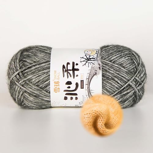 50g/130m Häkelgarn, Handstrickgarn Baumwollgarn 78% Baumwolle/22% Acryl,baumwolle Zum Stricken, Crochet Yarn,für Häkeln Und Kunsthandwerk, Anfänger, Profis (Grau-C) von zoufabaola