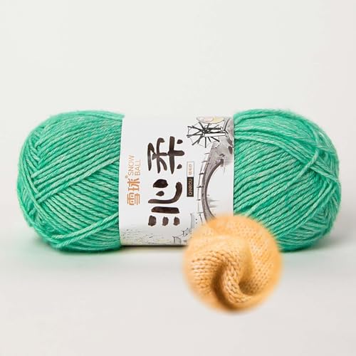 50g/130m Häkelgarn, Handstrickgarn Baumwollgarn 78% Baumwolle/22% Acryl,baumwolle Zum Stricken, Crochet Yarn,für Häkeln Und Kunsthandwerk, Anfänger, Profis (Grün-C) von zoufabaola