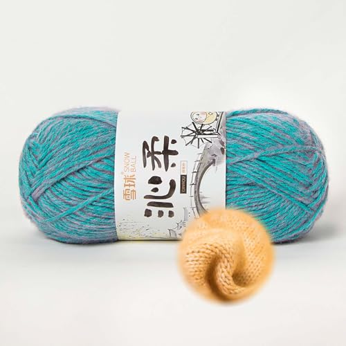 50g/130m Häkelgarn, Handstrickgarn Baumwollgarn 78% Baumwolle/22% Acryl,baumwolle Zum Stricken, Crochet Yarn,für Häkeln Und Kunsthandwerk, Anfänger, Profis (Grün-F) von zoufabaola
