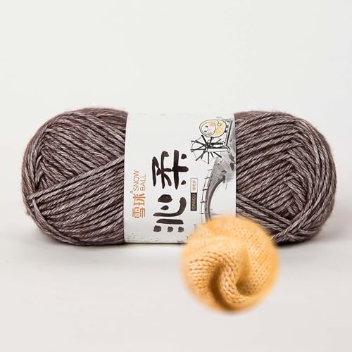 50g/130m Häkelgarn, Handstrickgarn Baumwollgarn 78% Baumwolle/22% Acryl,baumwolle Zum Stricken, Crochet Yarn,für Häkeln Und Kunsthandwerk, Anfänger, Profis (Kastanie) von zoufabaola