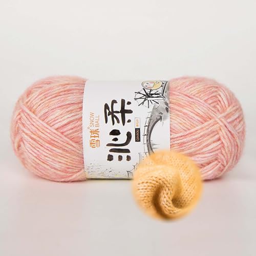 50g/130m Häkelgarn, Handstrickgarn Baumwollgarn 78% Baumwolle/22% Acryl,baumwolle Zum Stricken, Crochet Yarn,für Häkeln Und Kunsthandwerk, Anfänger, Profis (Rosa-B) von zoufabaola