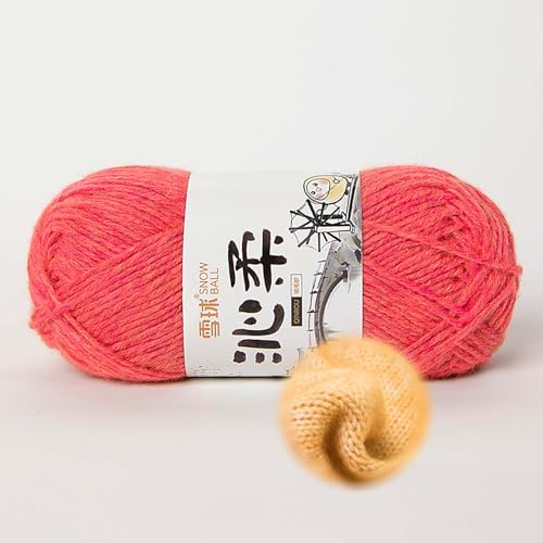 50g/130m Häkelgarn, Handstrickgarn Baumwollgarn 78% Baumwolle/22% Acryl,baumwolle Zum Stricken, Crochet Yarn,für Häkeln Und Kunsthandwerk, Anfänger, Profis (Rot-B) von zoufabaola