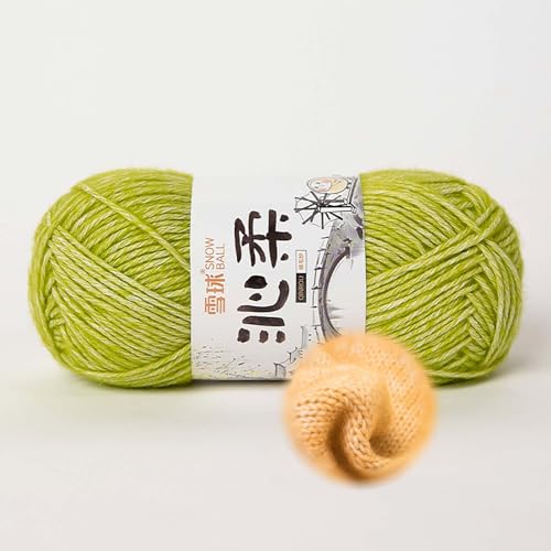 50g/130m Häkelgarn, Handstrickgarn Baumwollgarn 78% Baumwolle/22% Acryl,baumwolle Zum Stricken, Crochet Yarn,für Verwendet, Um Liebevolle Geschenke Zu Kreieren. (Grün-A) von zoufabaola