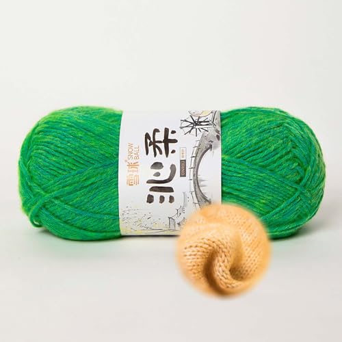 50g/130m Häkelgarn, Handstrickgarn Baumwollgarn 78% Baumwolle/22% Acryl,baumwolle Zum Stricken, Crochet Yarn,für Verwendet, Um Liebevolle Geschenke Zu Kreieren. (Grün-D) von zoufabaola