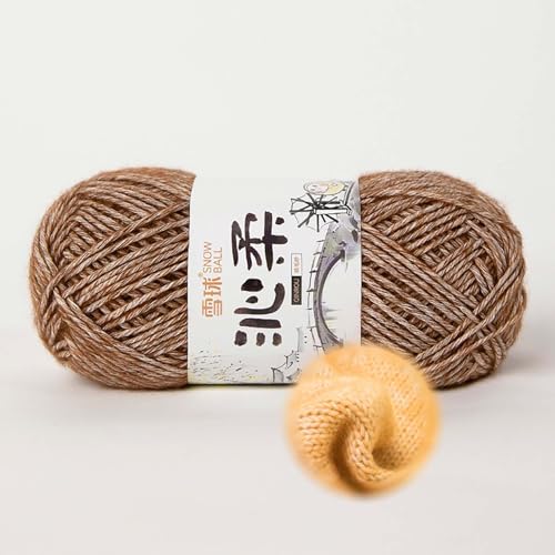 50g/130m Häkelgarn, Handstrickgarn Baumwollgarn 78% Baumwolle/22% Acryl,baumwolle Zum Stricken, Crochet Yarn,für Verwendet, Um Liebevolle Geschenke Zu Kreieren. (Kaffee) von zoufabaola