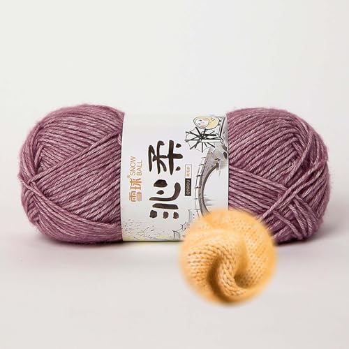 50g/130m Häkelgarn, Handstrickgarn Baumwollgarn 78% Baumwolle/22% Acryl,baumwolle Zum Stricken, Crochet Yarn,für Verwendet, Um Liebevolle Geschenke Zu Kreieren. (Lila-A) von zoufabaola