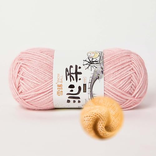 50g/130m Häkelgarn, Handstrickgarn Baumwollgarn 78% Baumwolle/22% Acryl,baumwolle Zum Stricken, Crochet Yarn,für Verwendet, Um Liebevolle Geschenke Zu Kreieren. (Rosa-C) von zoufabaola