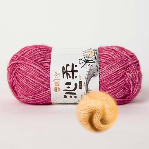 50g/130m Häkelgarn, Handstrickgarn Baumwollgarn 78% Baumwolle/22% Acryl,baumwolle Zum Stricken, Crochet Yarn,für Verwendet, Um Liebevolle Geschenke Zu Kreieren. (Rot-A) von zoufabaola