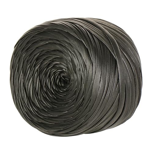 Metallic T-Shirt Garn, 200g/90m,tshirt Garn, T-shirt-garn Aus Kunstleder,Breite 1,8 Cm, Für Häkeltaschen, Körbe, Teppiche, Heimdeko, DIY-Projekte (Kunstleder Typ H) von zoufabaola