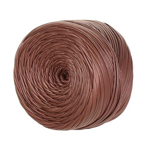 Metallic T-Shirt Garn, 200g/90m,tshirt Garn, T-shirt-garn Aus Kunstleder,Breite 1,8 Cm, Stoffgarn mit einseitiger Farbe,Für Häkeltaschen, Körbe, Teppiche, Heimdeko, DIY-Projekte (Kunstleder Typ Q) von zoufabaola