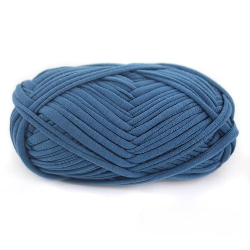 T-Shirt Garn Strickgarn Stoff Textilgarn Zum Häkeln Häkelstoff Für DIY Tasche Decke Kissen Häkelprojekte 100g (Blau-C) von zoufabaola