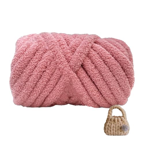 Teddygarn, 500g/1000g Durchmesser 3cm, Blanket Yarn,dicke Wolle Zum Handstricken, Soft Arm Knitting, Perfekt Zum Weben Von Haustier Nest, Decken, Zierkissen (Rosa,500g) von zoufabaola