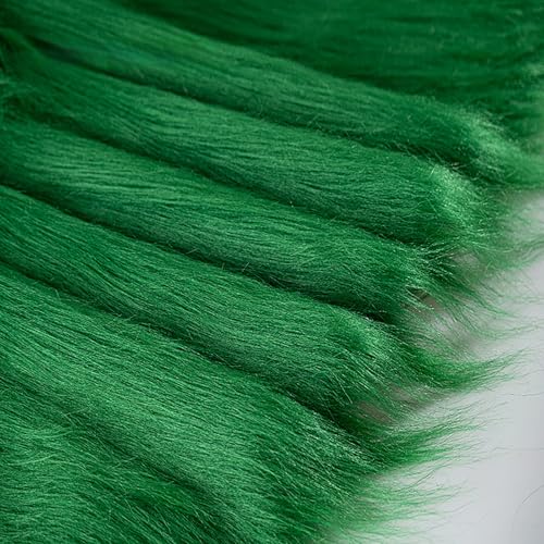 zoufabaola Faux Fur Fabric, 50 X 180 cm Fell Zum Basteln, Kunstfell Meterware,Quadratischer Aufnäher Zum Kunstfell Basteln Zwergenkostüm Bodendekoration Matte Kunstleder Fell Stoff (Grün-A) von zoufabaola