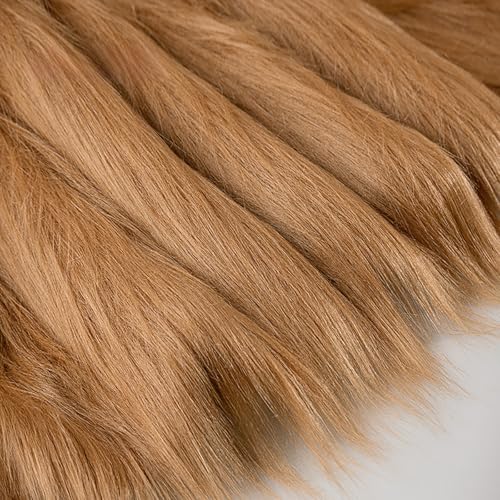 zoufabaola Faux Fur Fabric, 50 X 180 cm Fell Zum Basteln, Kunstfell Meterware,Quadratischer Aufnäher Zum Kunstfell Basteln Zwergenkostüm Bodendekoration Matte Kunstleder Fell Stoff (Kamel) von zoufabaola