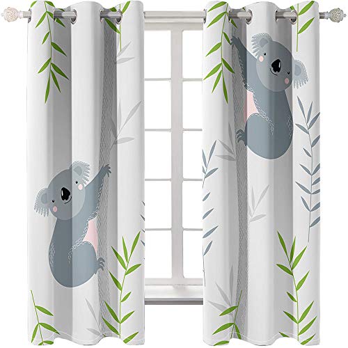 zpangg Verdunkelungsvorhang Kräuselband Koala Mit Ösen Gardine Für Schlafzimmer, Kinderzimmer 2 Stück Verdunkelungsvorhänge Farbige Vorhänge 220×215Cm zpangg Verdunkelungsvorhang Kräuselband Koala Mit Ösen Gardine Für Schlafzimmer, Kinderzimmer 2 Stück Verdunkelungsvorhänge Farbige Vorhänge 220×215Cm von zpangg