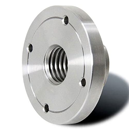 zqagBaod Drehbank Zubehör, 2 Zoll 3 Zoll 4 Zoll 6 Zoll Planscheibe for Holzdrehmaschinen, Drehfutterflansch aus silbernem Stahl mit Gewinde for Zubehör for Holzdrehwerkzeuge(75mm m18x2.5) von zqagBaod