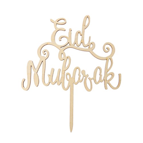 zrshygs Holz Eid Mubarak Ramadan Hochzeitstorte Topper Muslim Islam Hadsch Dekoration Handwerk von zrshygs