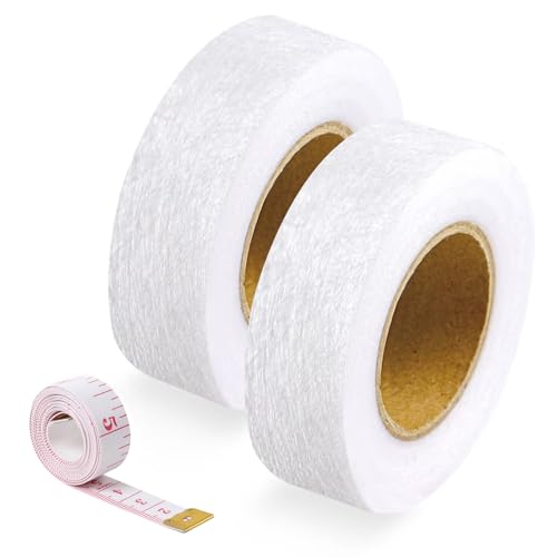 ztowoto 2 Pack Fashion Tape Saumband Zum Aufbügeln für Hosen extra stark, Stoffkleber Textilkleber No Sew No Iron für Reparaturen von Vorhängen/Hosen/Röcke/Jeans(24m Länge/2cm Breite) von ztowoto