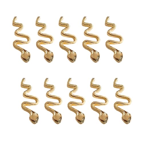 10 PCs Snake Nails Charme Schmuckzubehör Snake Form Nägel Art Charm Manicure Supplies Kunstdekorationen 10 PCs Snake Nails Charme Schmuckzubehör Snake Form Nägel Art Charm Manicure Supplies Kunstdekorationen von zuousxbs