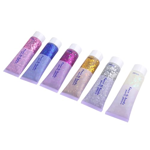 6pcs Glitzer Gel Set Für Gesicht Und Körper Funkelnde Festival Make Up Pailletten Ornament Für Party Makeover Und Haardekorationskörperglitter 6pcs Glitzer Gel Set Für Gesicht Und Körper Funkelnde Festival Make Up Pailletten Ornament Für Party Makeover Und Haardekorationskörperglitter von zuousxbs