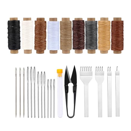 Lederarbeitswerkzeug Professionelle Handwerksreparatur Mit 12 Nähnadelwachgewindestichstiche Workshop Werkzeuge Lederarbeitswerkzeug Professionelle Handwerksreparatur Mit 12 Nähnadelwachgewindestichstiche Workshop Werkzeuge von zuousxbs