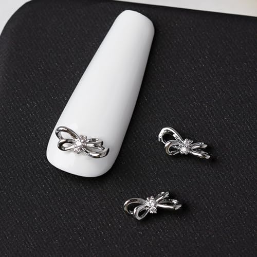 Ribbon Bowknot Art Charms 3D Bow Nagel Strasssteine Charm Silber Bowknot Nagel Charm Nagel Kunstdekor Für Acrylnägel Ribbon Bowknot Art Charms 3D Bow Nagel Strasssteine Charm Silber Bowknot Nagel Charm Nagel Kunstdekor Für Acrylnägel von zuousxbs