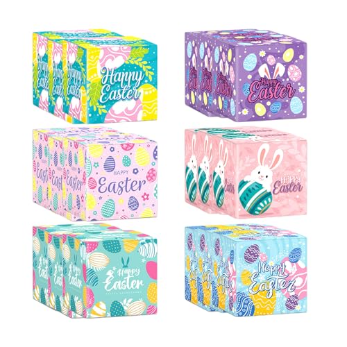 zuousxbs 18 Pieces Easters Boxen Bunte Papierboxen Buntes Süßigkeiten Box Schulversorgungen Für Party Charme Und Geschenke von zuousxbs