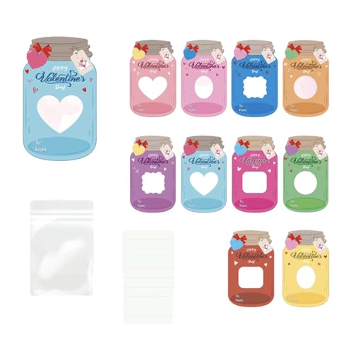 zuousxbs 50 Pack Valentinstag Geschenkkarten Kinder Hollow Valentines Grußkarte Set Für Kinder Freundschaftskarten Klassenzimmer Geschenk von zuousxbs